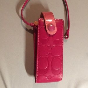 Coach cell phone holder